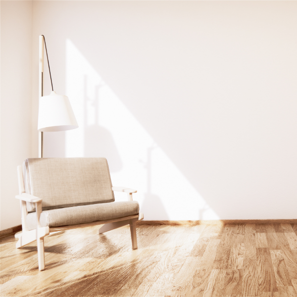New hardwood flooring in a bright room