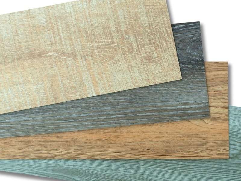 Vinyl flooring samples