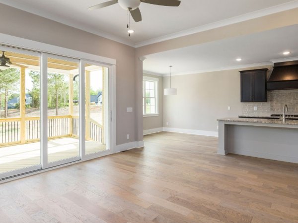 Laminate flooring in a bright and open Florida kitchen