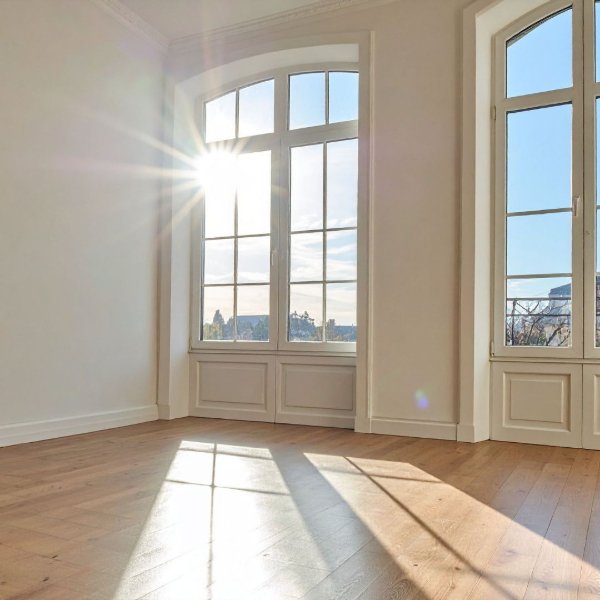 Vinyl Flooring in a home with bright south facing windows